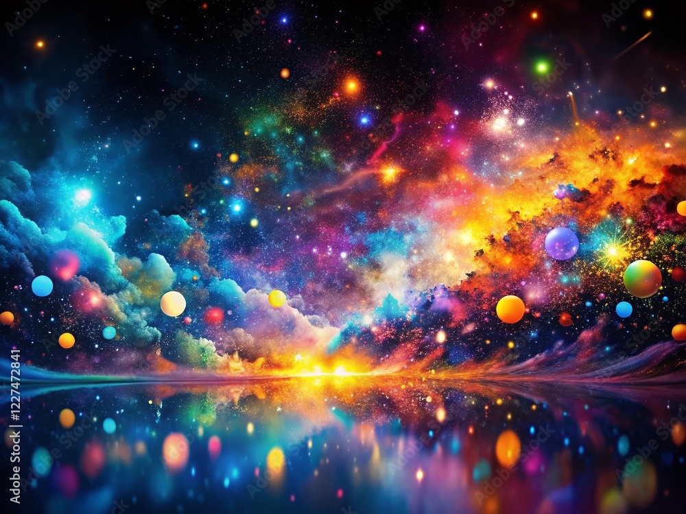 Aufkleber abstract colorful night splash pattern background for text overlay