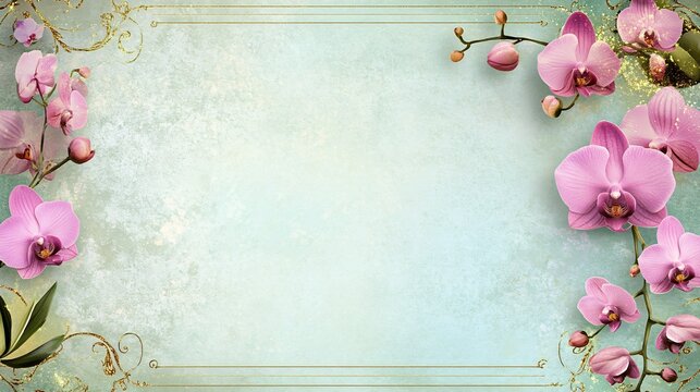 pink orchid frame