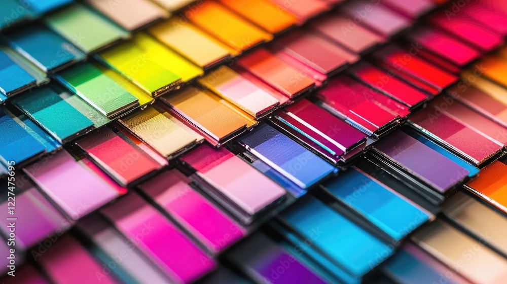 Poster A close-up of digital screen pixels, highlighting the precise RGB arrangement and smooth transitions between colors, displaying the sharp detail of high-definition displays