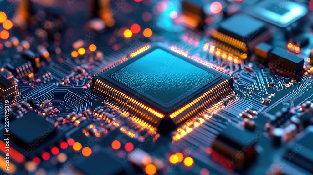 Poster A close-up of digital screen pixels, highlighting the precise RGB arrangement and smooth transitions between colors, displaying the sharp detail of high-definition displays