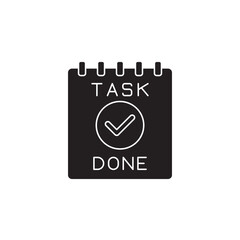 completed task glyph icon