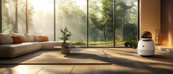Peaceful Coexistence of Modern Decor and Intelligent Robotic Assistant