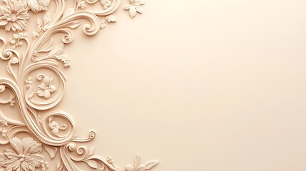 Elegant Floral Scrollwork Design Background