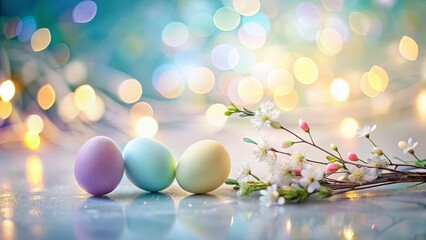 Abstract Easter White Long Exposure Photography: Festive Spring Background