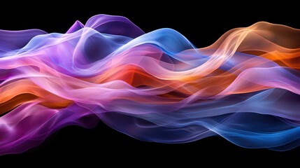 Abstract Colorful Swirling Waves Design Background Image for Digital Projects