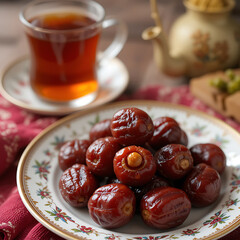 Sweet Stuffed Dates with Tea a Delightful Treat