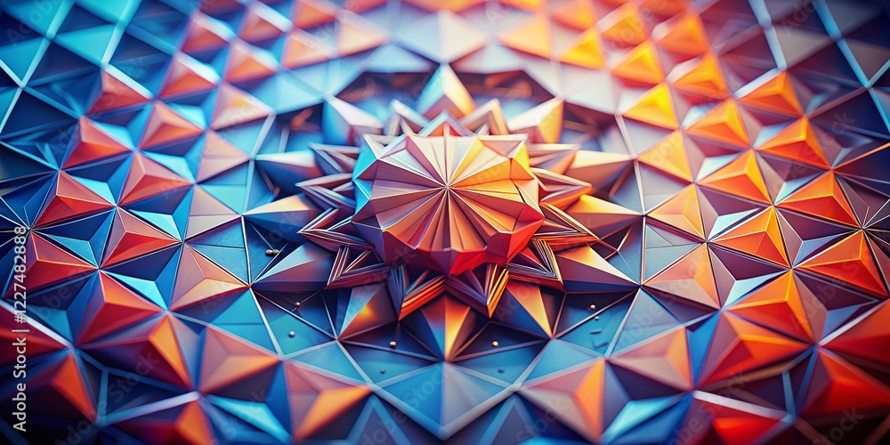 Poster abstract geometric background with copy space for logo and text - high depth of field