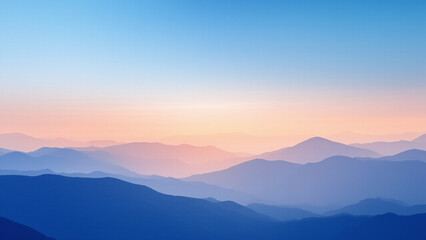 Serene sunrise over mountain ranges nature landscape photography tranquil environment aerial view peaceful concept