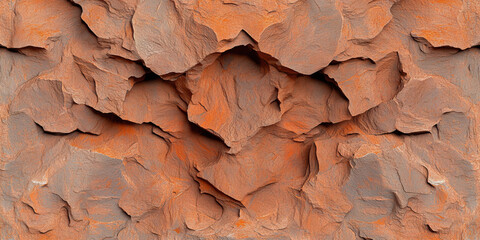 Naklejka premium Orange-Brown Rock Texture: Close-up View
