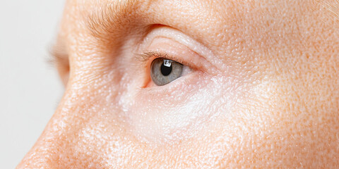 Fototapeta premium Close-up of Human Eye and Periorbital Skin