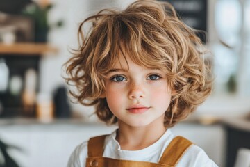 A drastic haircut on a child, showing their long, messy hair being replaced by a short, tidy style
