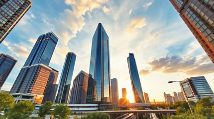 skyscrapers in downtown chicago