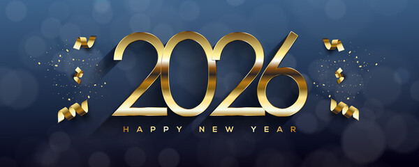 Happy New Year 2026 Greeting Card