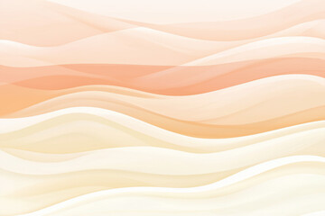 Obraz premium Soft pastel waves in gradient hues of peach and cream, creating a serene and calming background