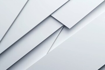 Obraz premium Abstract composition of layered white paper sheets creating a modern minimalist background