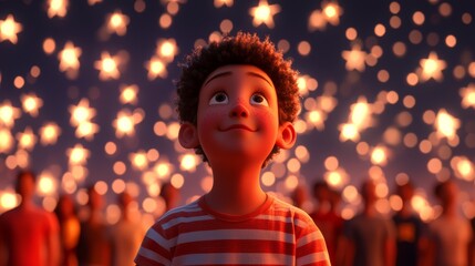 Independence Day celebration scene capturing unity and pride with families, friends, and communities celebrating freedom, national symbols, and collective pride