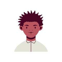 Flat Design Portrait of a Young Person