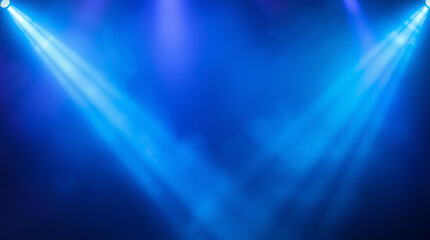 spotlight on stage blue back round