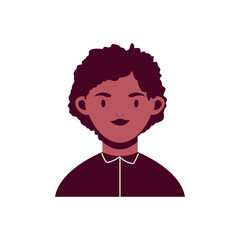 Flat Design Portrait of a Young Person