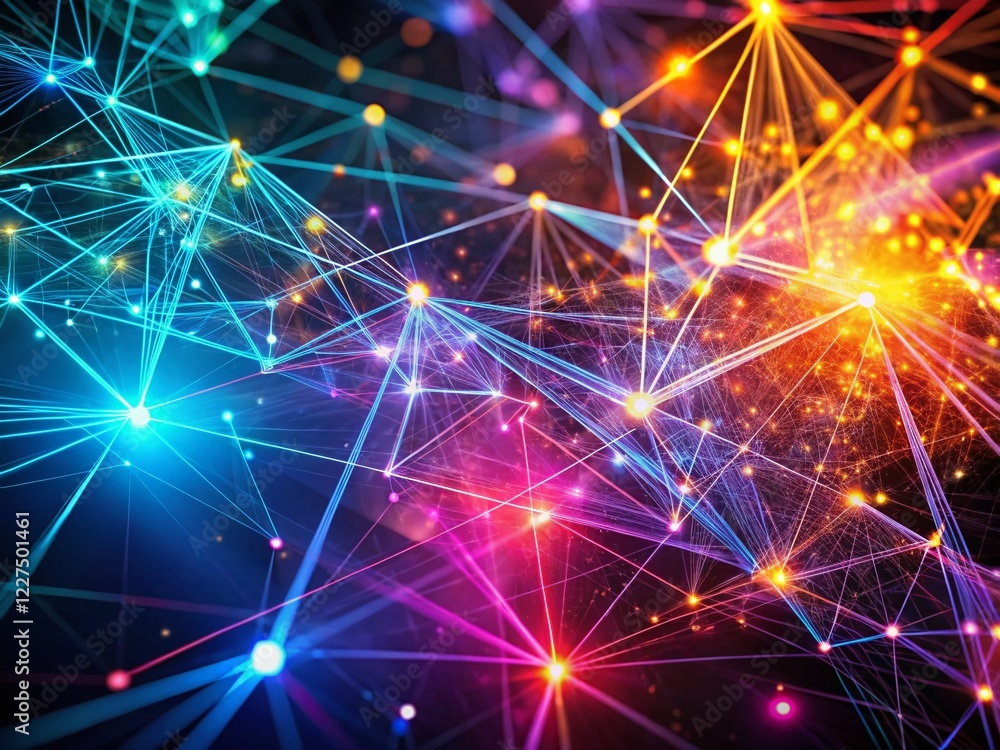 Poster abstract network plexus: futuristic tech background for esports & business