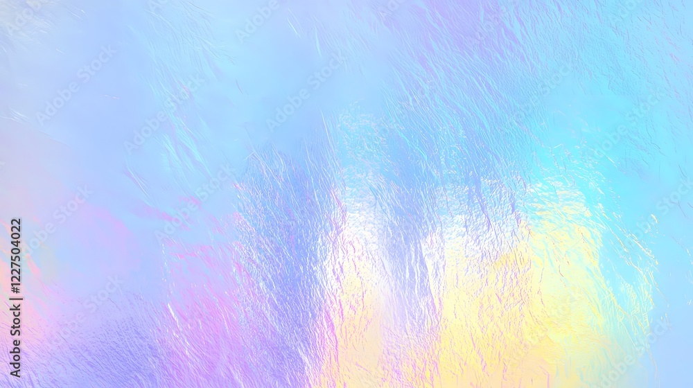 Aufkleber mesmerizing holographic rainbow foil iridescent texture with abstract patterns and vibrant shimmerin