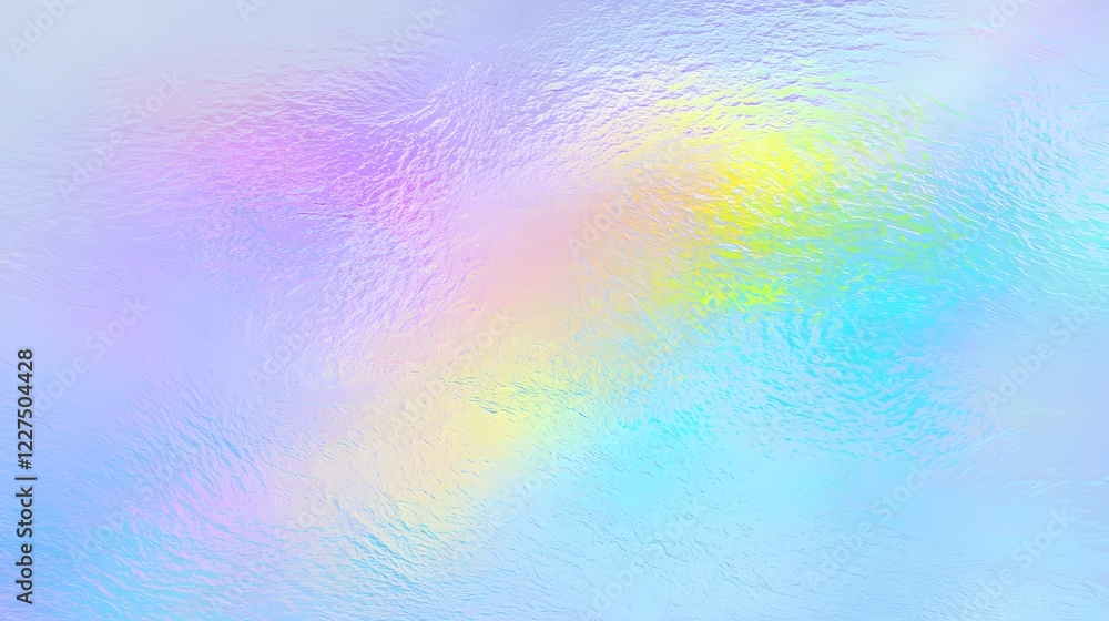 Fototapete Mesmerizing holographic rainbow foil iridescent texture with vibrant prismatic colors smooth fluid reflections and a futuristic abstract aesthetic  Captivating digital background with a transcendent