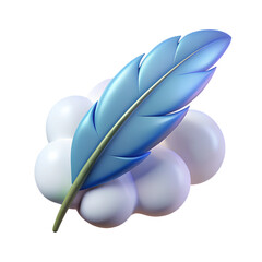 3D Feather Cloud Icon - Creative Writing