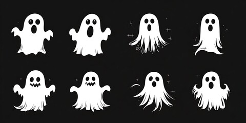 Set of Halloween Ghosts