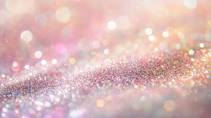 Obraz premium A high-resolution overlay of dusty glitter and rainbow bokeh effects, designed to add a magical and whimsical touch to creative projects