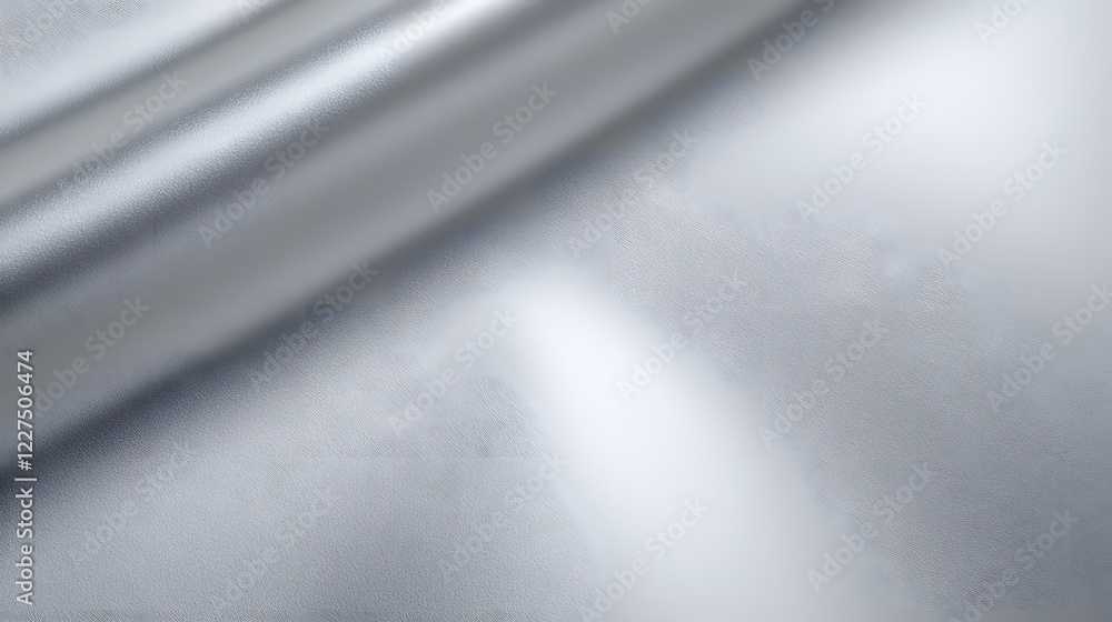 Poster Elegant Metallic Silver Gray Background with Soft Luminous Reflections and Smooth Flowing Aluminum Texture Providing a Futuristic and Minimalist Aesthetic