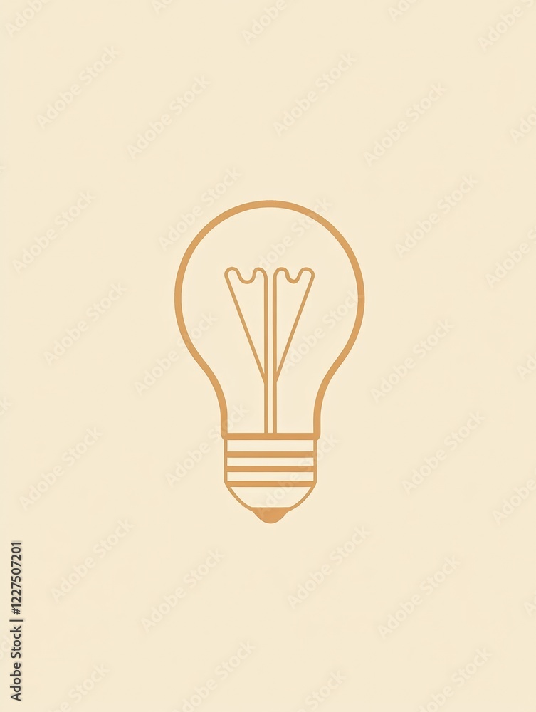 Poster bright light bulb illuminating creativity in a simple design on a soft background for inspiration. g