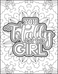 International Women's Day Quote Coloring Page. Happy Women's Day Motivational Quote Coloring Page.