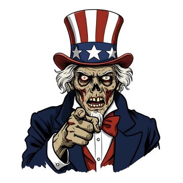 I want you for zombie apocalypse poster tattoo art colored
