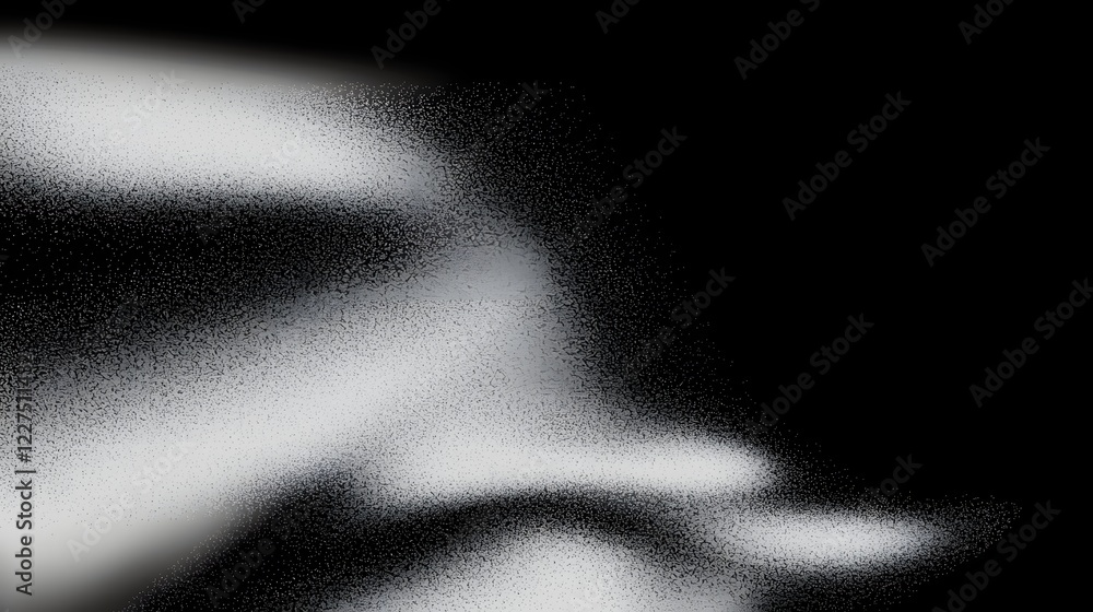 Poster Elegant monochrome abstract background featuring a deep black grainy gradient texture enhanced by soft white and gray noise effects  Suitable for modern banners headers and backdrop applications