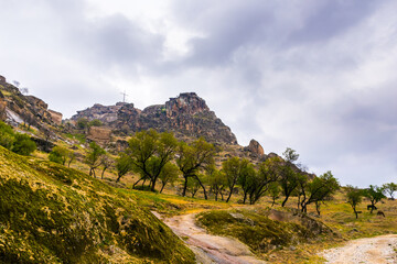 Markovi Kuli, Marko's Towers, hill above Prilep town in North Macedonia