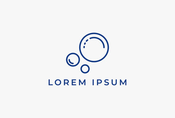 Bubble icon in filled, outline style. Clear water splash. Soap foam, fizzy drink, oxygen bubble pictogram symbol. Fresh aqua drop for wet symbol. Vector illustration design on white background.