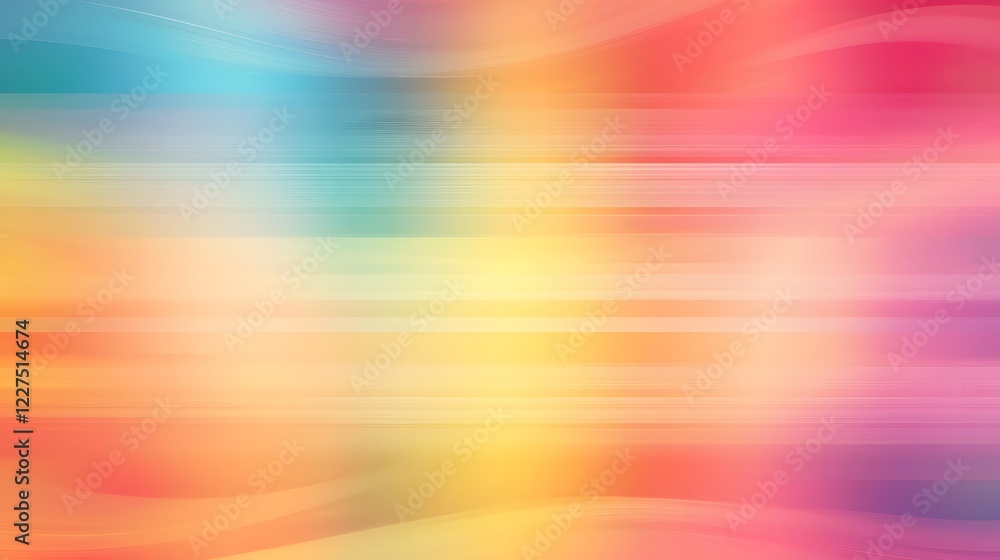 Poster Soft blurred abstract rainbow gradient background with harmonious color blending symbolizing LGBTQ pride and transgender identity  This vibrant fluid design can be used for various creative projects