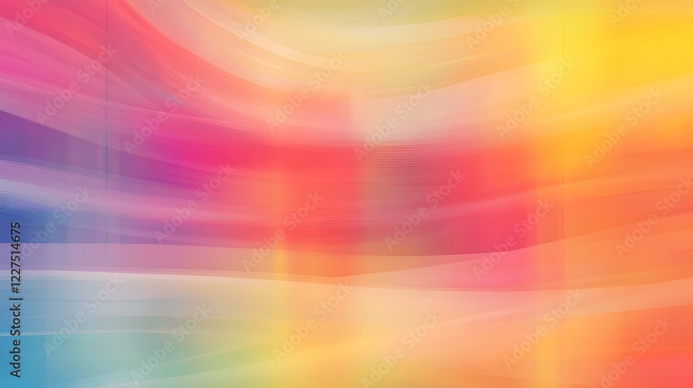 Poster soft and harmonious rainbow gradient background with a blurred aesthetic perfect for creative design