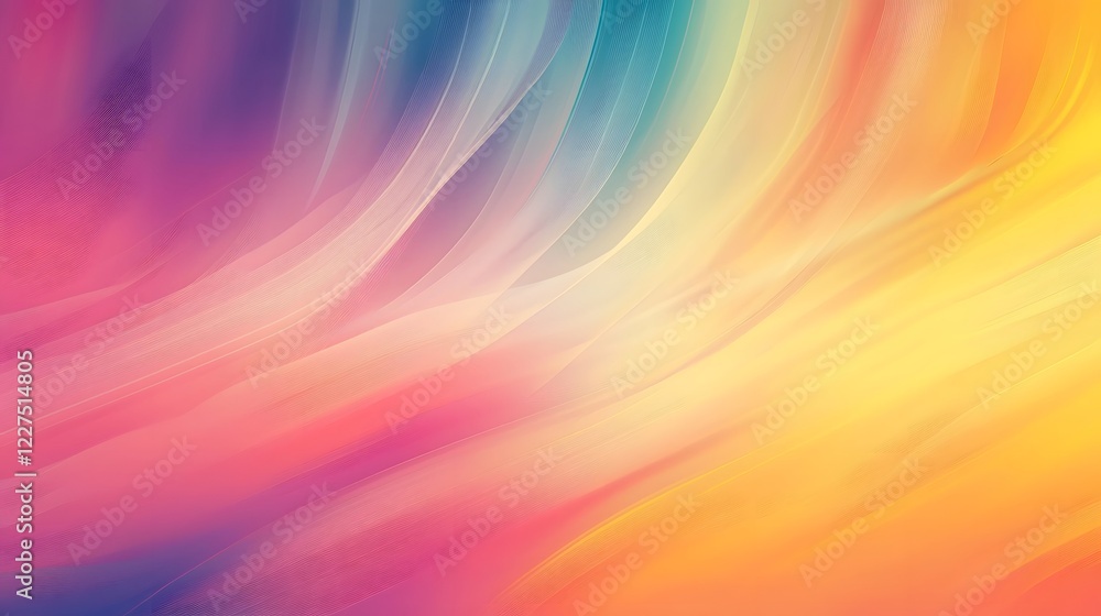 Poster Bright and cheerful rainbow gradient background with a soft blurred texture representing diversity and inclusion   perfect for LGBTQ pride themed designs posters and digital art