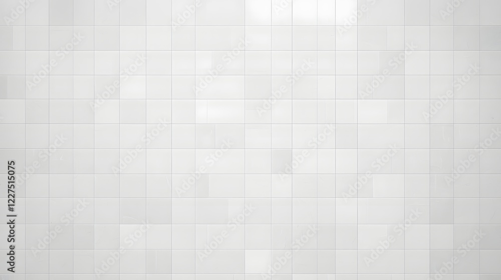 Aufkleber elegant white ceramic mosaic tile wall background with a subtle geometric pattern and smooth texture