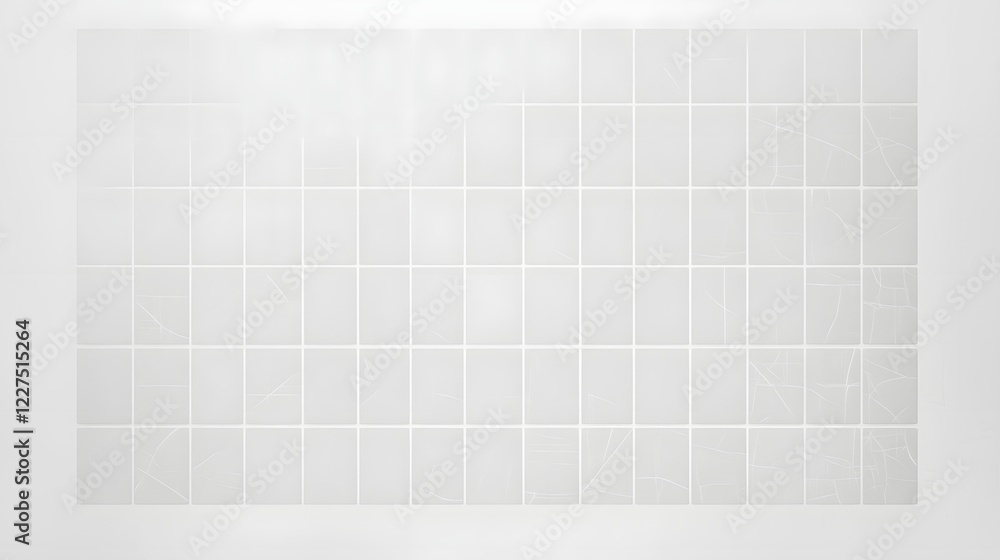 Poster abstract white ceramic mosaic tile wall texture background with a clean and minimalist design featur