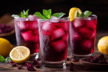 cocktail with lime and mint