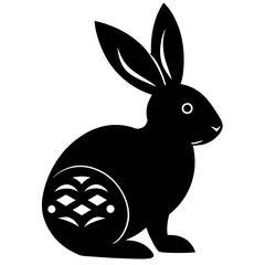 Easter Bunny Silhouette, Easter Bunny Silhouette Vector, Easter Bunny