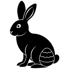 Easter Bunny Silhouette, Easter Bunny Silhouette Vector, Easter Bunny