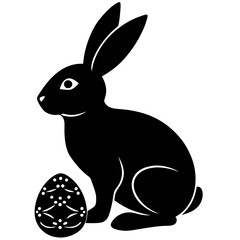 Easter Bunny Silhouette, Easter Bunny Silhouette Vector, Easter Bunny