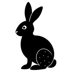 Easter Bunny Silhouette, Easter Bunny Silhouette Vector, Easter Bunny