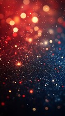 Fototapeta premium A Mesmerizing Blend Of Red And Blue Glitter, Creating A Dazzling, Festive Backdrop.