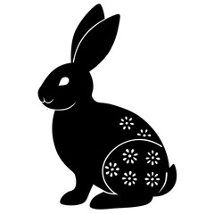 Easter Bunny Silhouette, Easter Bunny Silhouette Vector, Easter Bunny