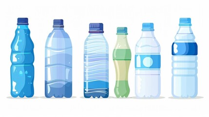 Clear Plastic Water Bottle for Distilled Water with Liter Measurement