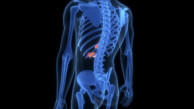 Human Internal Organs Pancreas with Gallbladder Anatomy Animation Concept